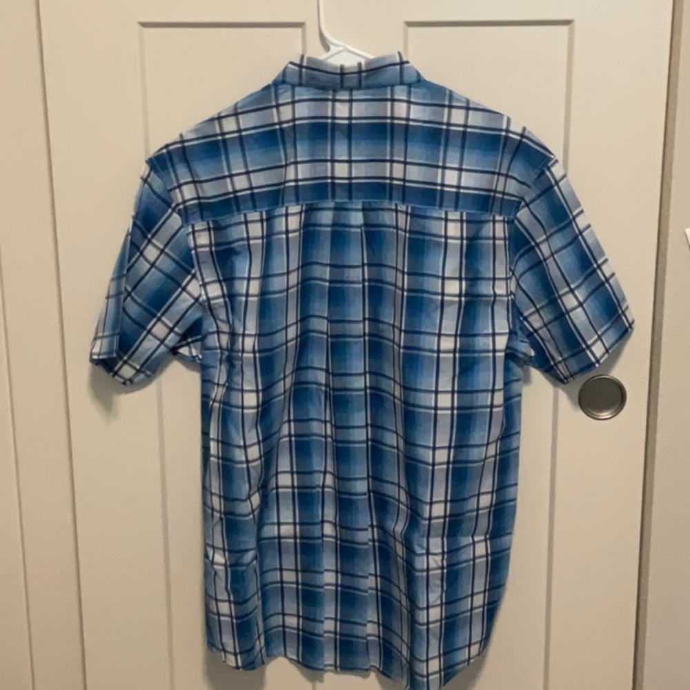 Blue and White Casual Button Down Shirt - Picture 3 of 3